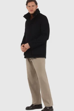 Men's Loro Piana Wool Jacket With Detachable Select Shearling Lamb Collar