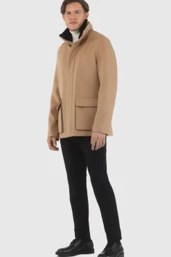 Men's Loro Piana Wool Jacket With Detachable Select Shearling Lamb Collar