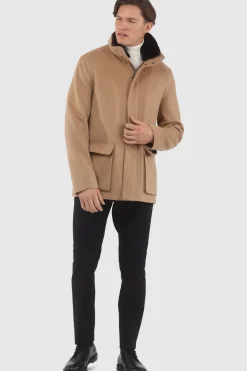 Men's Loro Piana Wool Jacket With Detachable Select Shearling Lamb Collar