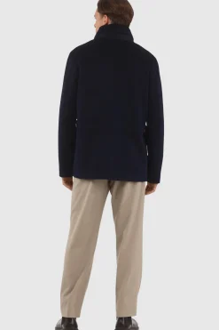 Men's Loro Piana Wool Jacket With Detachable Select Shearling Lamb Collar