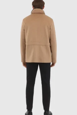 Men's Loro Piana Wool Jacket With Detachable Select Shearling Lamb Collar