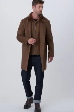 Men's Loro Piana Wool Stroller With Select Shearling Lamb Trim