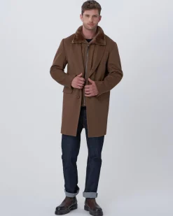 Men's Loro Piana Wool Stroller With Select Shearling Lamb Trim