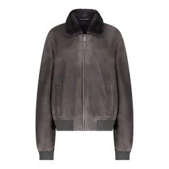 Men's Merino Shearling Lamb Bomber Jacket