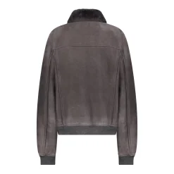 Men's Merino Shearling Lamb Bomber Jacket