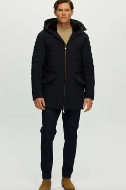 MENS PARKA WITH SELECT SHEARLING LAMB COLLAR