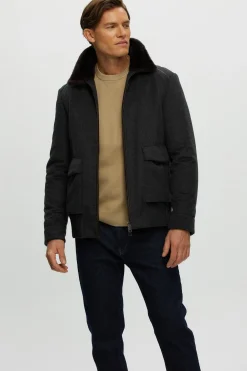 Men's Select Fabric Jacket With Merino Shearling Lamb