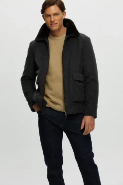 Men's Select Fabric Jacket With Merino Shearling Lamb