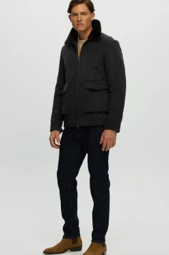 Men's Select Fabric Jacket With Merino Shearling Lamb