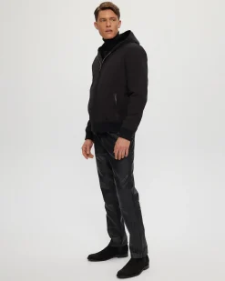 Men's Shearling Lined Bomber Jacket