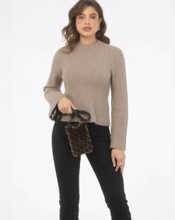 Merino Shearling Lamb IPhone/Credit Card Crossbody Bag