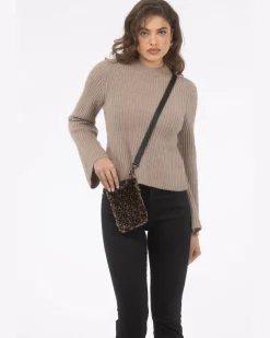 Merino Shearling Lamb IPhone/Credit Card Crossbody Bag