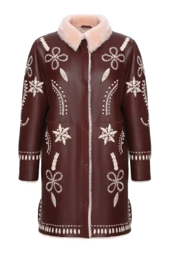 Merino Shearling Lamb Stroller With Embroidery