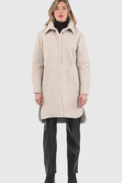 Merino Shearling Lamb Stroller With Embroidery