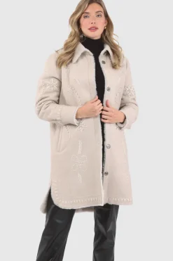 Merino Shearling Lamb Stroller With Embroidery