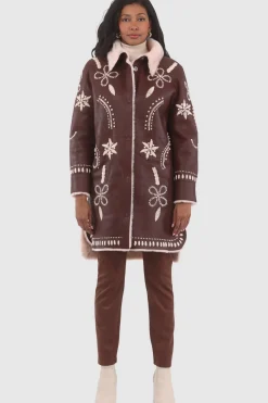 Merino Shearling Lamb Stroller With Embroidery