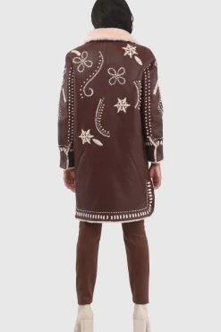 Merino Shearling Lamb Stroller With Embroidery