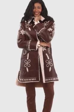 Merino Shearling Lamb Stroller With Embroidery