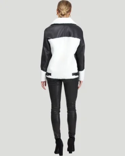 Merino Shearling Lamb Zip Moto Jacket