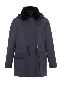 Parka With Detachable Hood And Select Shearling Lamb Collar, Removable Vest (2 Pcs)