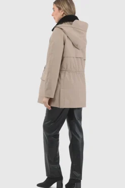 Parka With Detachable Hood And Select Shearling Lamb Collar, Removable Vest (2 Pcs)