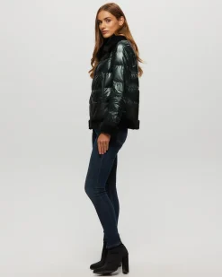 Quilted Jacket With Merino Shearling Lamb Trim