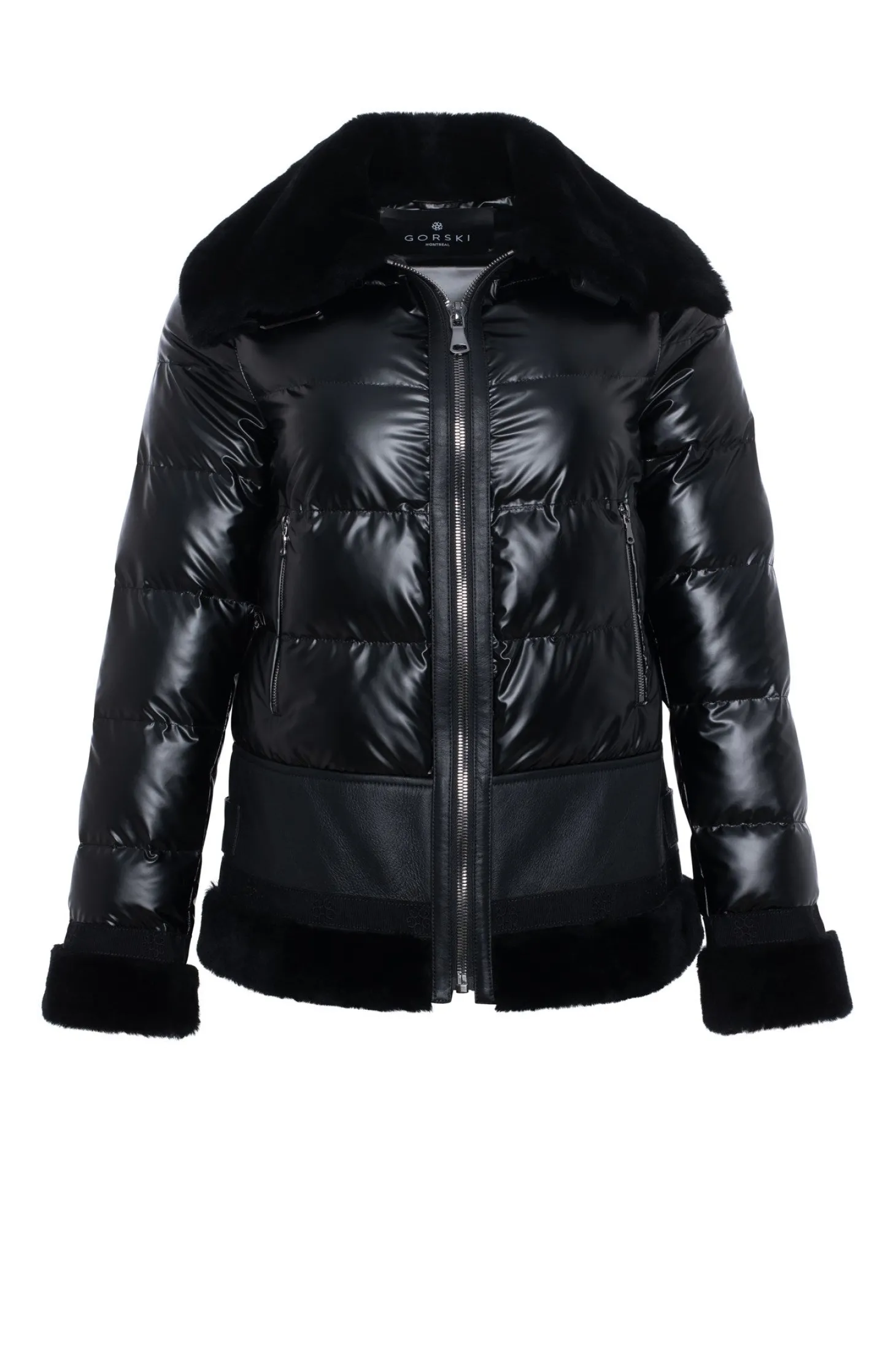 Quilted Jacket With Merino Shearling Lamb Trim