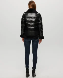 Quilted Jacket With Merino Shearling Lamb Trim