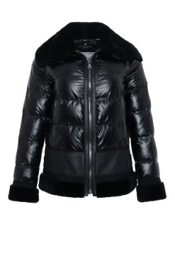 Quilted Jacket With Merino Shearling Lamb Trim