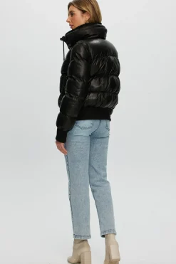 Quilted Leather Jacket With Detachable Sleeves