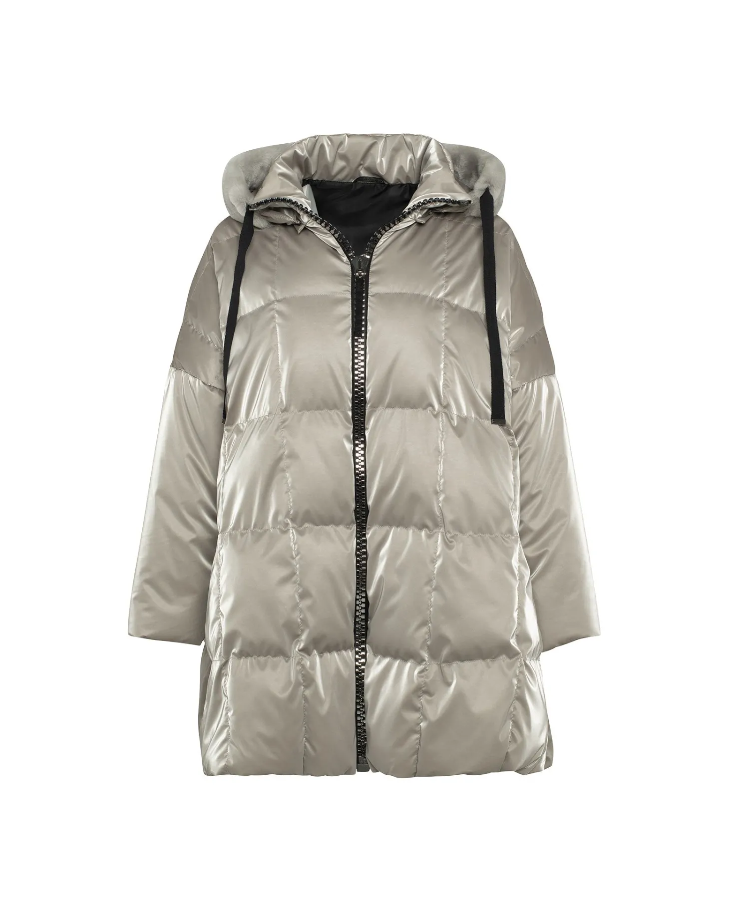 Quilted Parka With Select Shearling Lamb Hood Trim