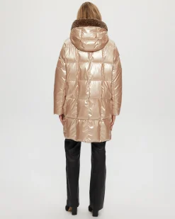 Quilted Parka With Select Shearling Lamb Hood Trim