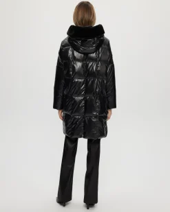 Quilted Parka With Select Shearling Lamb Hood Trim