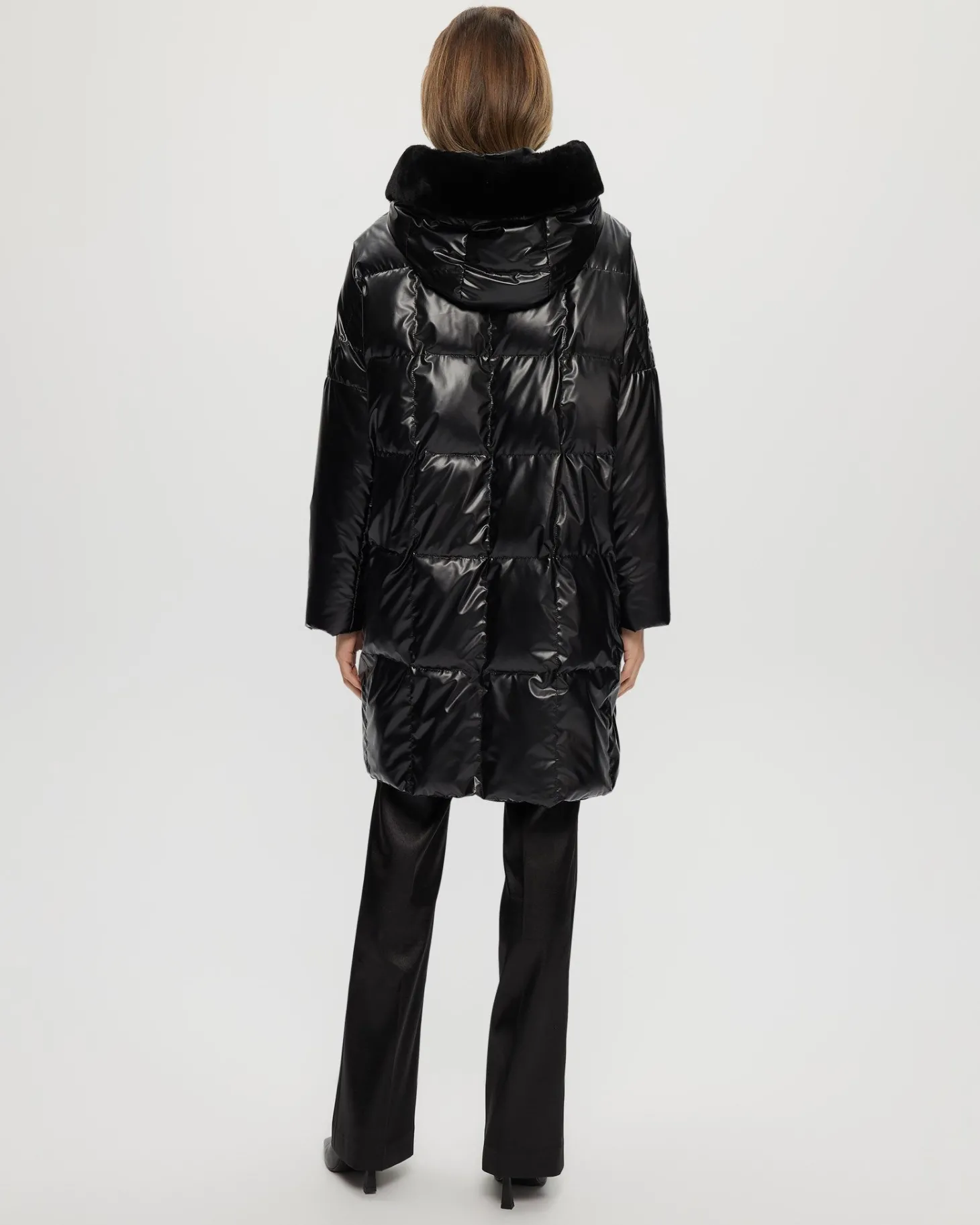 Quilted Parka With Select Shearling Lamb Hood Trim