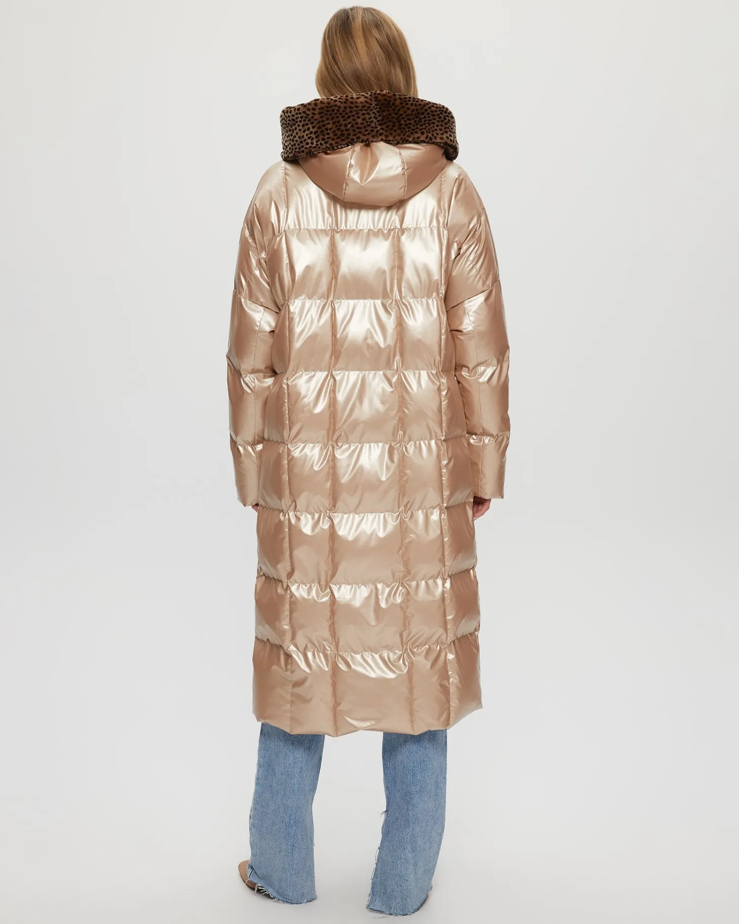 QUILTED PARKA WITH SHEARLING LAMB HOOD TRIM