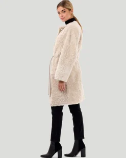 Reversible Collarless Select Shearling Lamb Short Coat