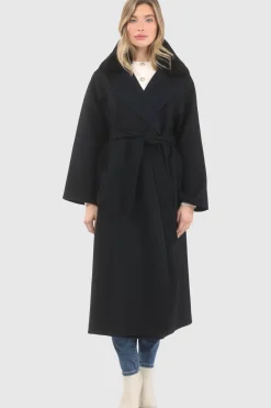 Reversible Loro Piana Wool Coat With Detachable Select Shearling Lamb Collar, Belt