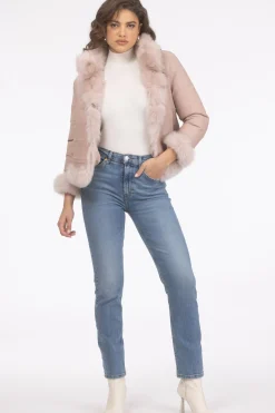 Reversible Merinillo Shearling Lamb Jacket With Cropped Sleeves