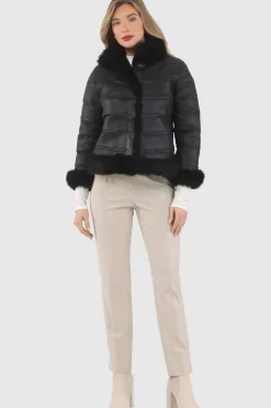 Reversible Merinillo Shearling Lamb Jacket With Cropped Sleeves