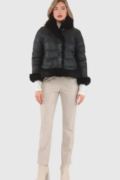 Reversible Merinillo Shearling Lamb Jacket With Cropped Sleeves
