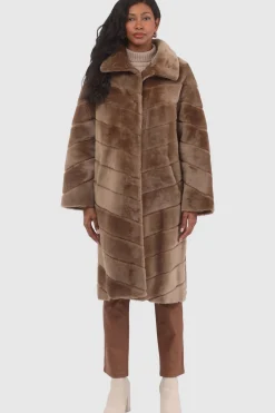 Reversible Merino Shearling Lamb Chevron Short Coat