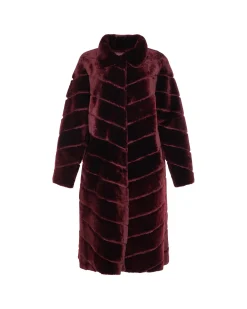 Reversible Merino Shearling Lamb Chevron Short Coat