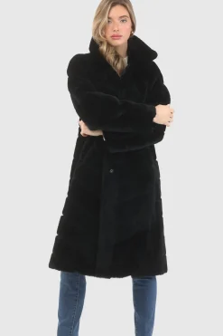 Reversible Merino Shearling Lamb Chevron Short Coat