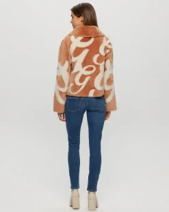 Reversible Merino Shearling Lamb Intarsia Zip Jacket