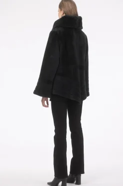 Reversible Merino Shearling Lamb Jacket, Hood