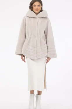 Reversible Merino Shearling Lamb Jacket, Hood