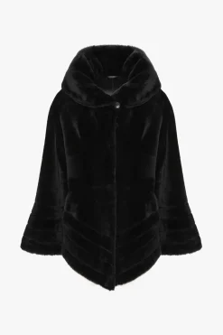 Reversible Merino Shearling Lamb Jacket, Hood