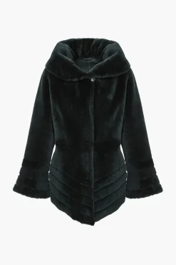 Reversible Merino Shearling Lamb Jacket, Hood