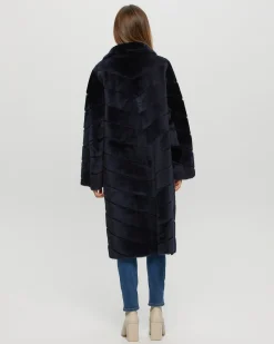 Reversible Merino Shearling Lamb Chevron Short Coat