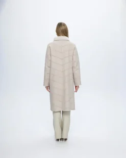 Reversible Merino Shearling Lamb Chevron Short Coat